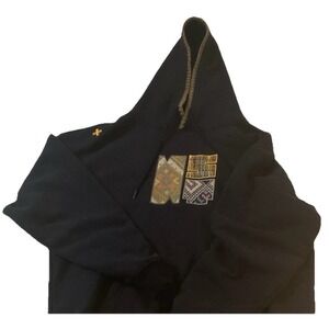 NSTN Japanese Streetwear Patchwork Embroidered Hoodie Size M